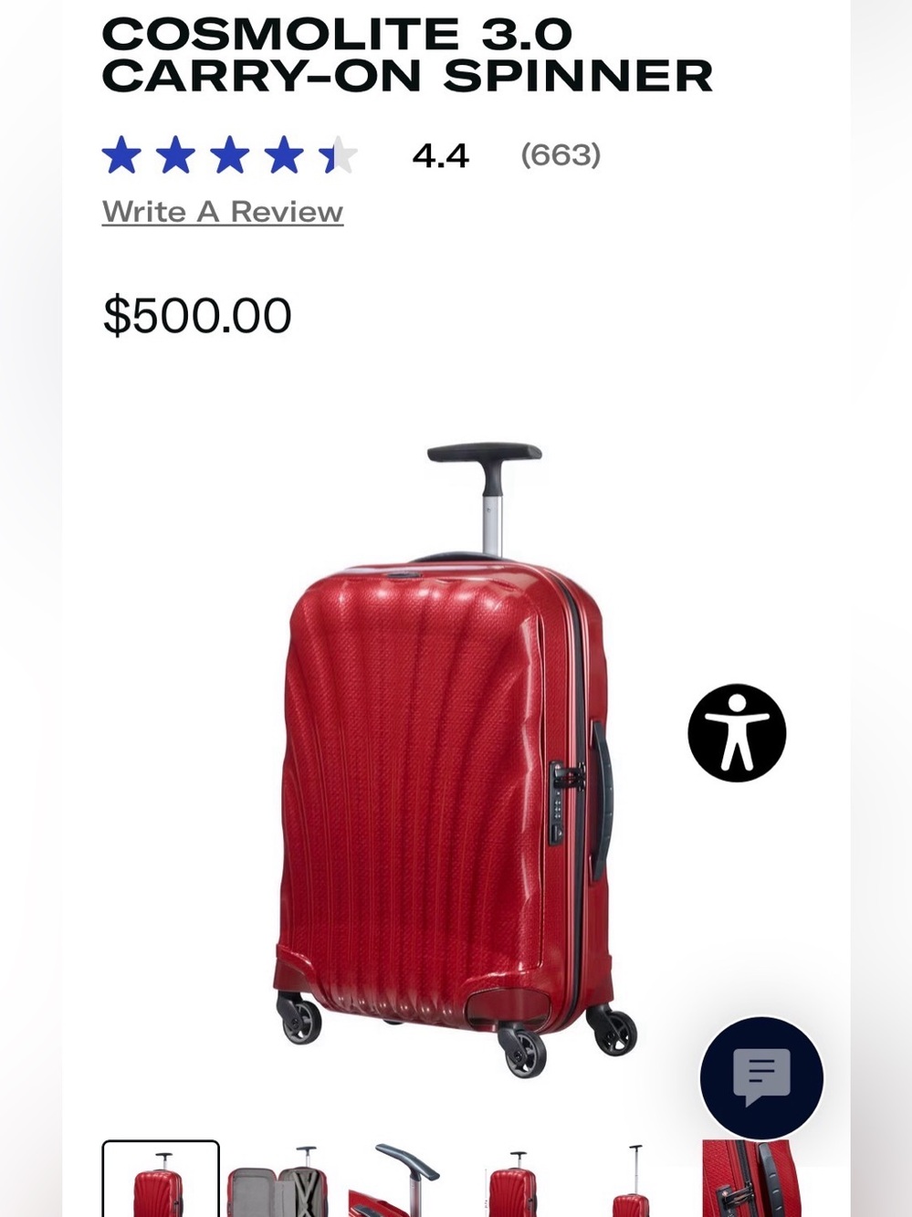 Samsonite Cosmolite 3.0 Carry-On Spinner in Red COSMOLITE 3.0
CARRY-ON SPINNER